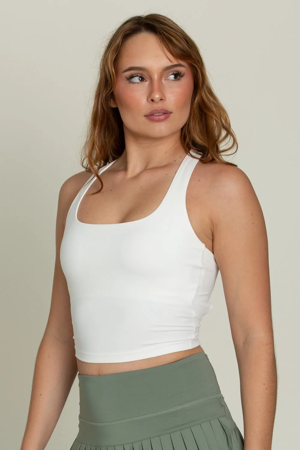 Whiteout Criss Cross Back Yoga Tank sold by Gold Hinge product image thumbnail 2