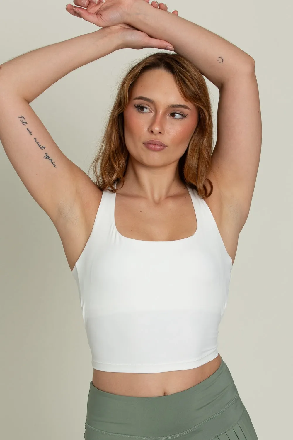 Whiteout Criss Cross Back Yoga Tank sold by Gold Hinge product image thumbnail 4