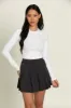 Off-Black Wide Pleat Tennis Skirt sold by Gold Hinge