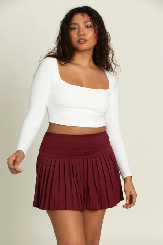 White Square Neck Long Sleeve Top sold by Gold Hinge