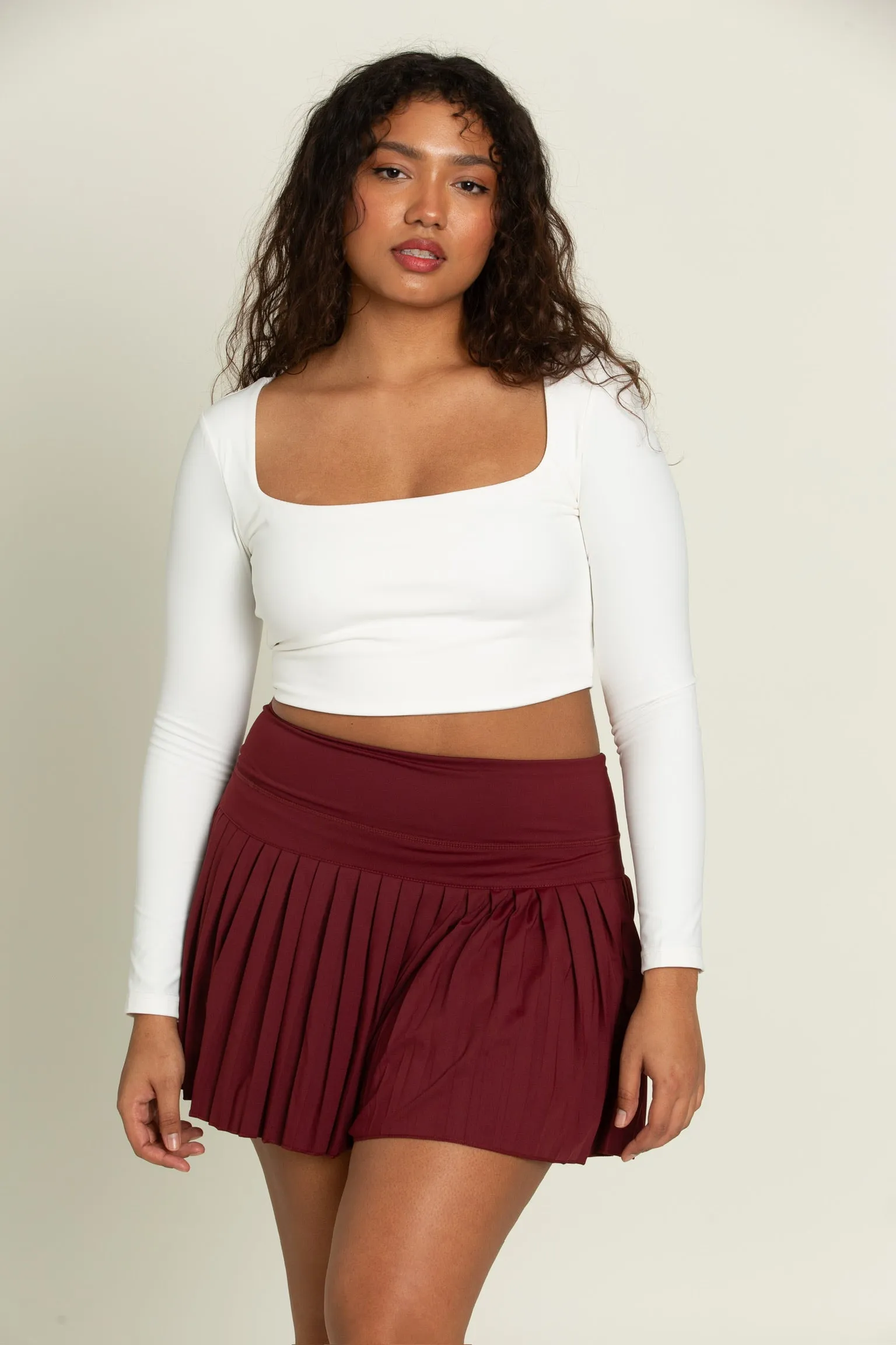 White Square Neck Long Sleeve Top sold by Gold Hinge product image thumbnail 3