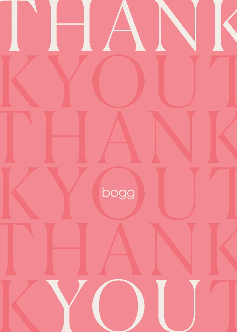 Bogg Thank You Greeting Card sold by Bogg Bag product image thumbnail 2