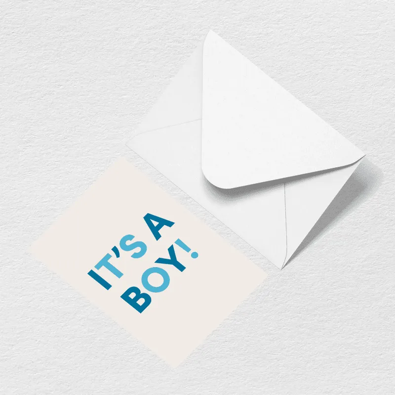 It's A Boy Greeting Card sold by Bogg Bag