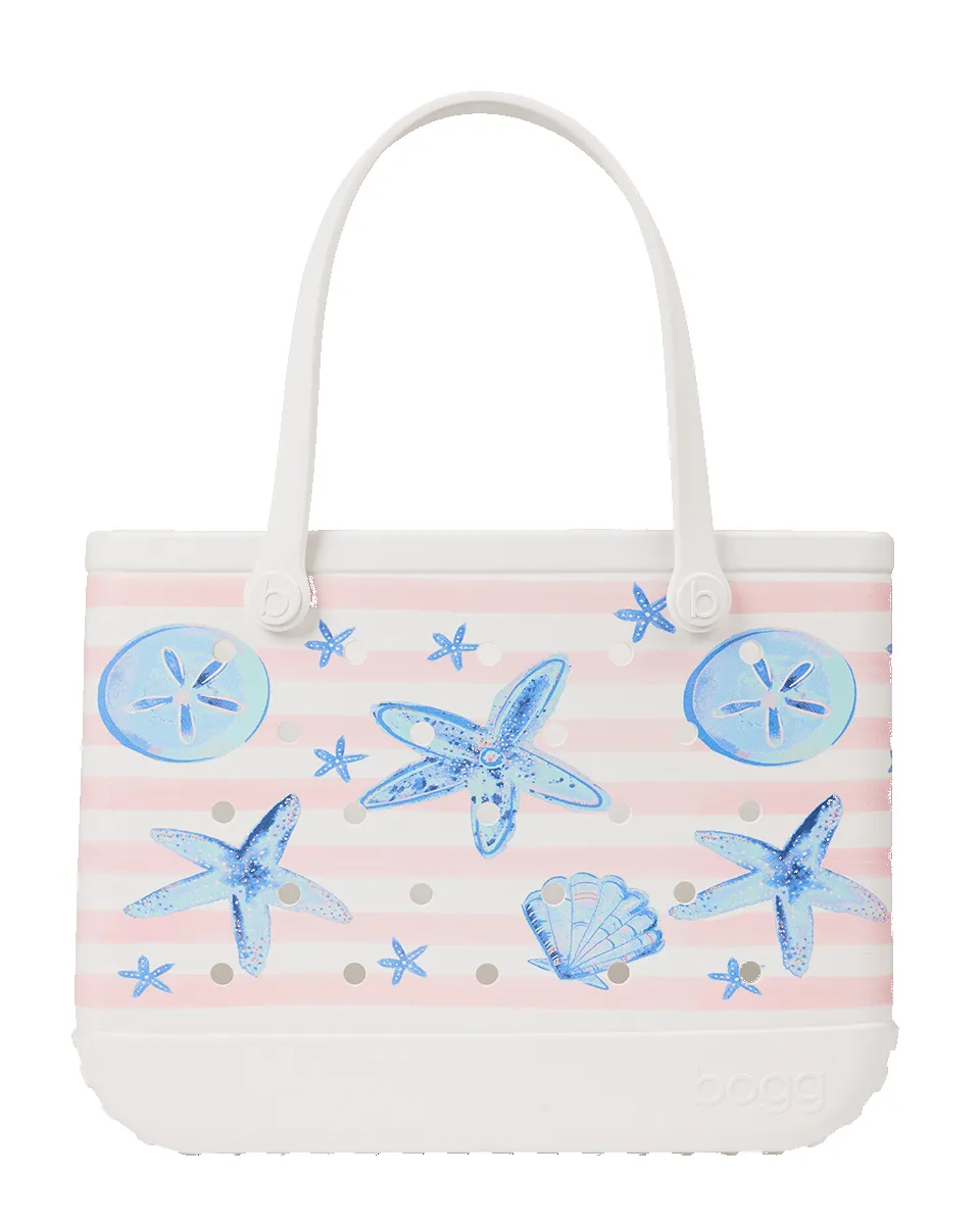 Original Bogg Bag - Pink Stripes & Blue Shells sold by Bogg Bag