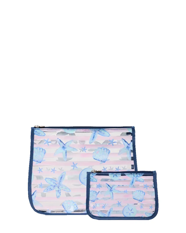 Decorative Insert - Pink Stripes & Blue Shells sold by Bogg Bag