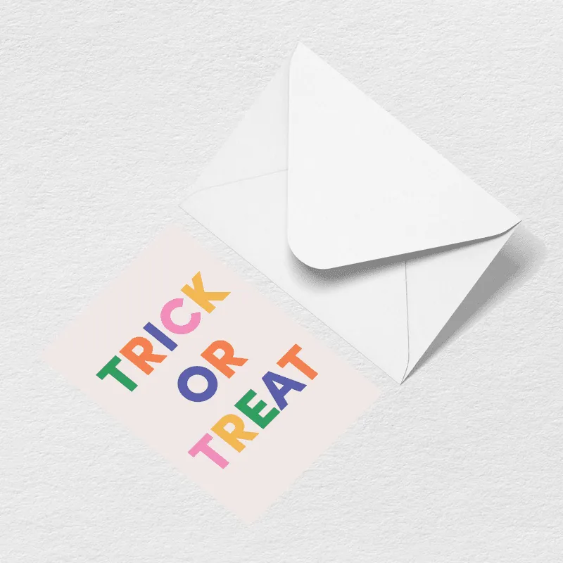 Trick or Treat Greeting Card sold by Bogg Bag