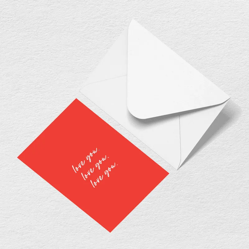 Love You Greeting Card made by Bogg Bag