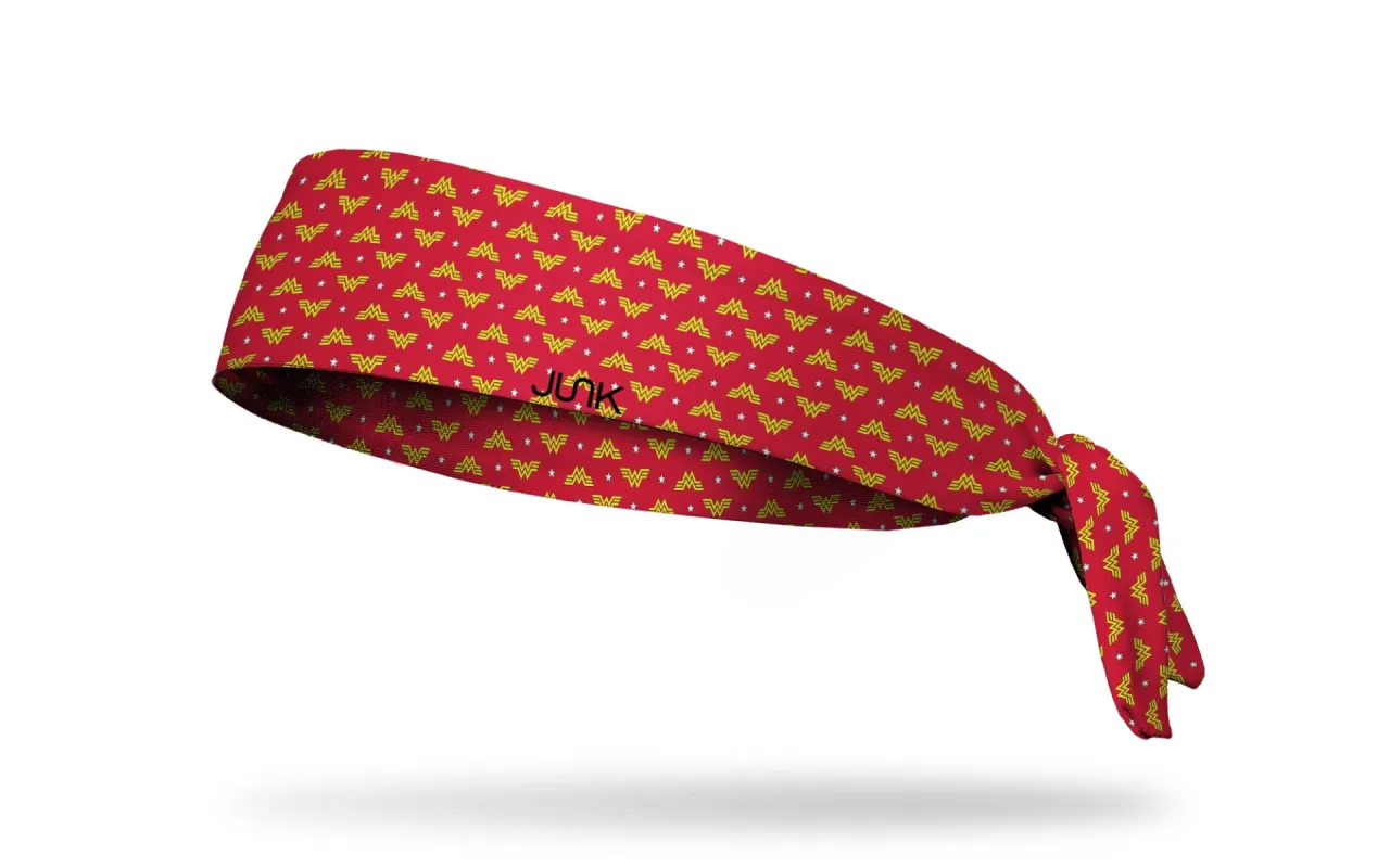 Wonder Woman 1984: Logo Pattern Red Tie Headband sold by JUNK Brands