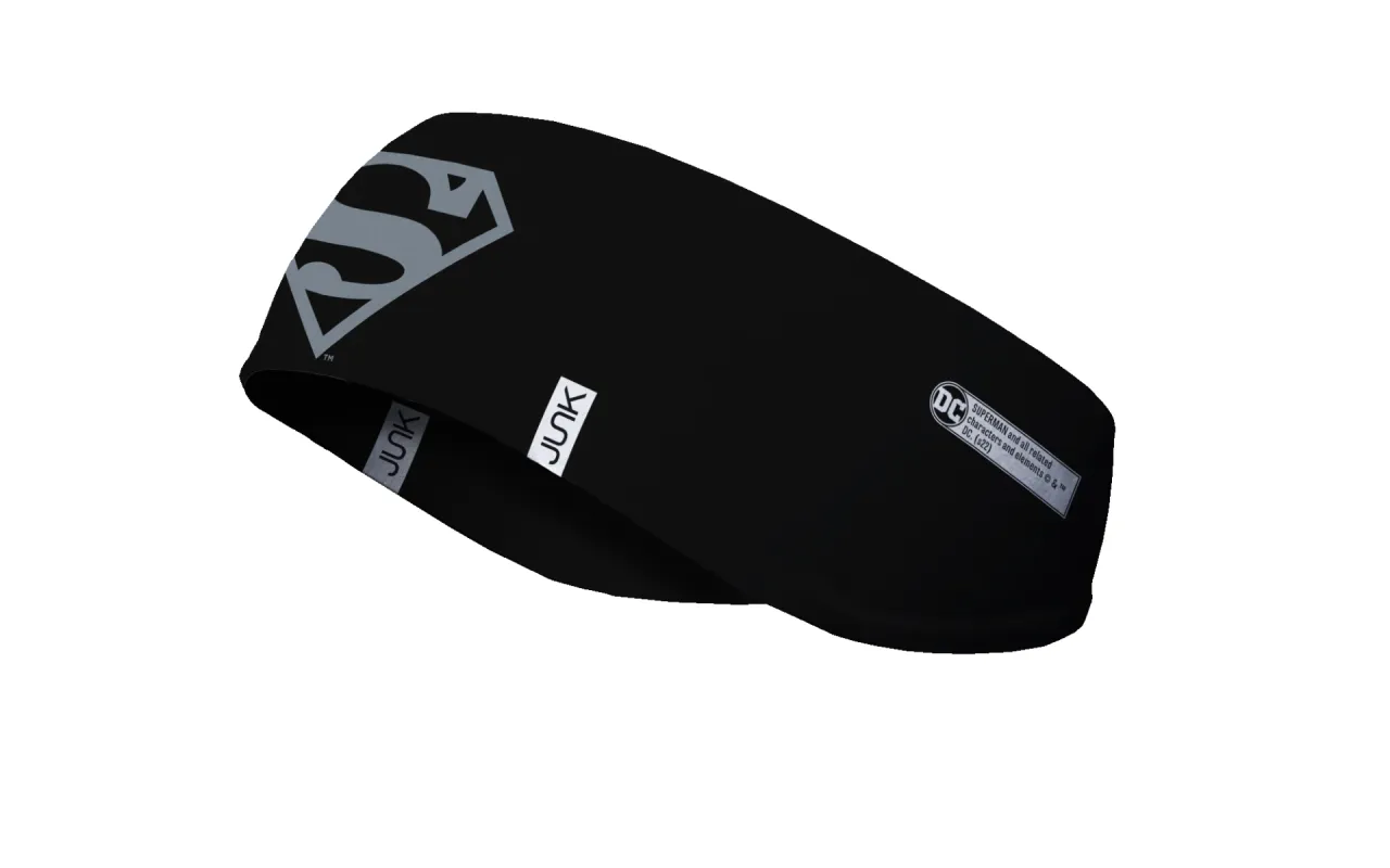 Superman: Gray Logo Ear Warmer sold by JUNK Brands