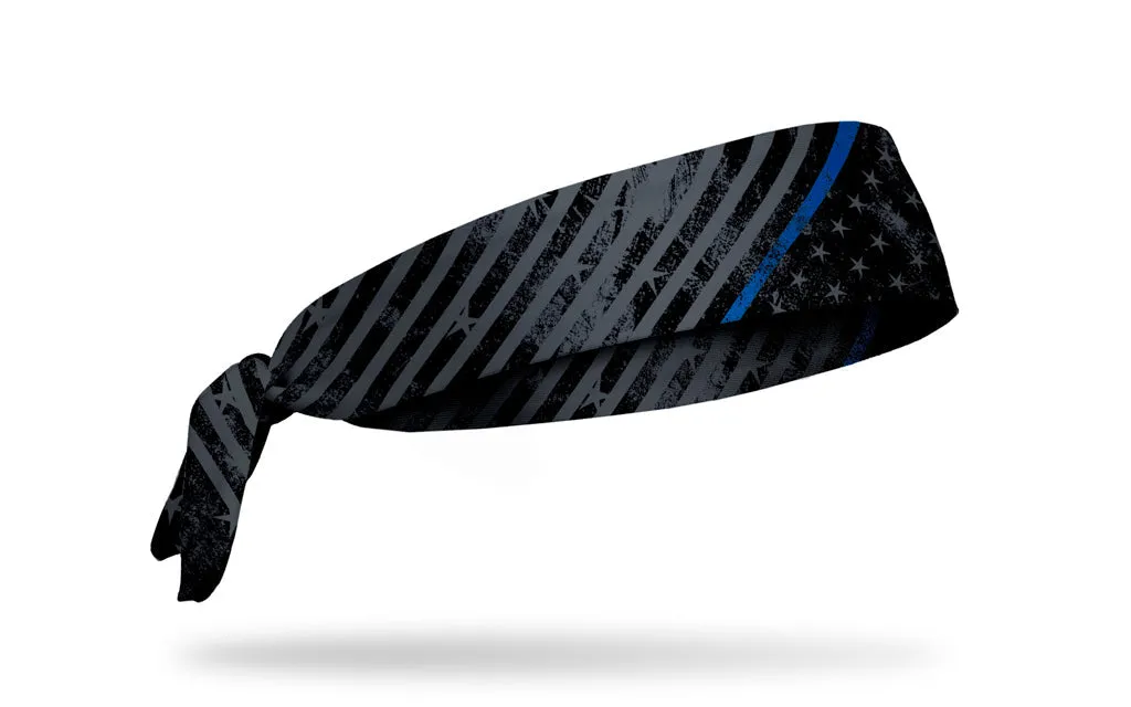 Night Watch - Thin Blue Line Tie Headband sold by JUNK Brands product image thumbnail 2