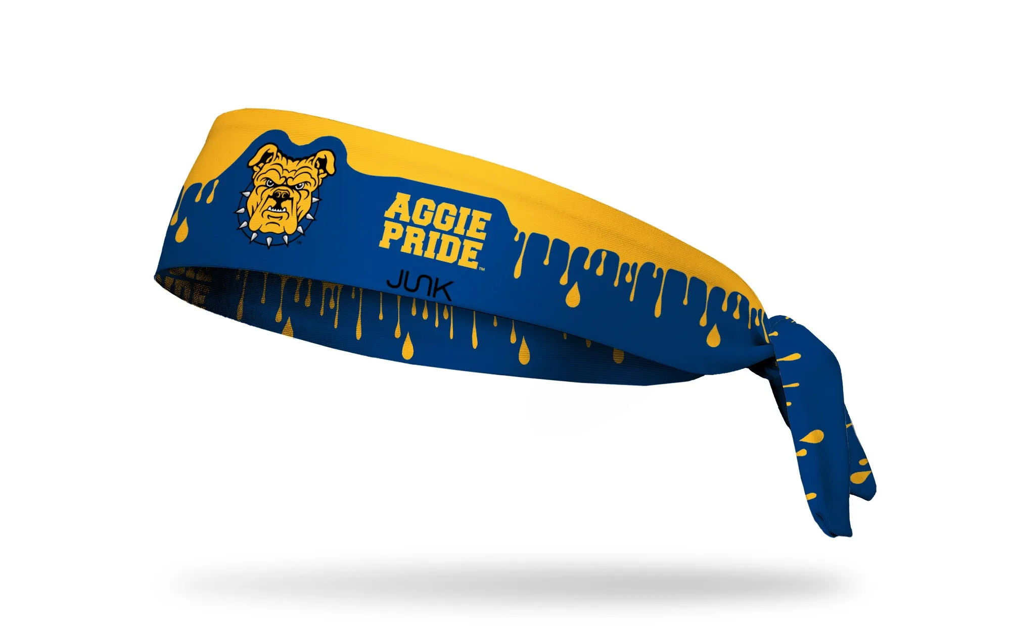 North Carolina A&T: Drip Tie Headband sold by JUNK Brands