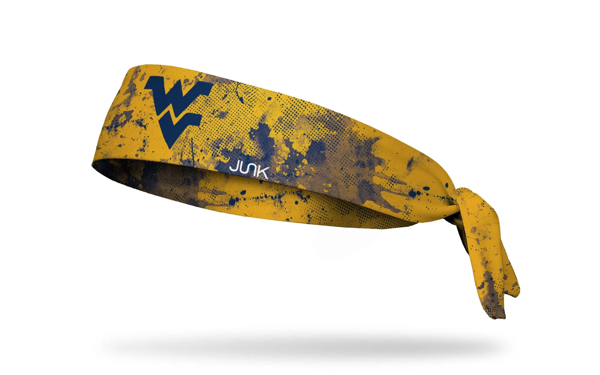 West Virginia University: Grunge Gold Flex Tie Headband sold by JUNK Brands