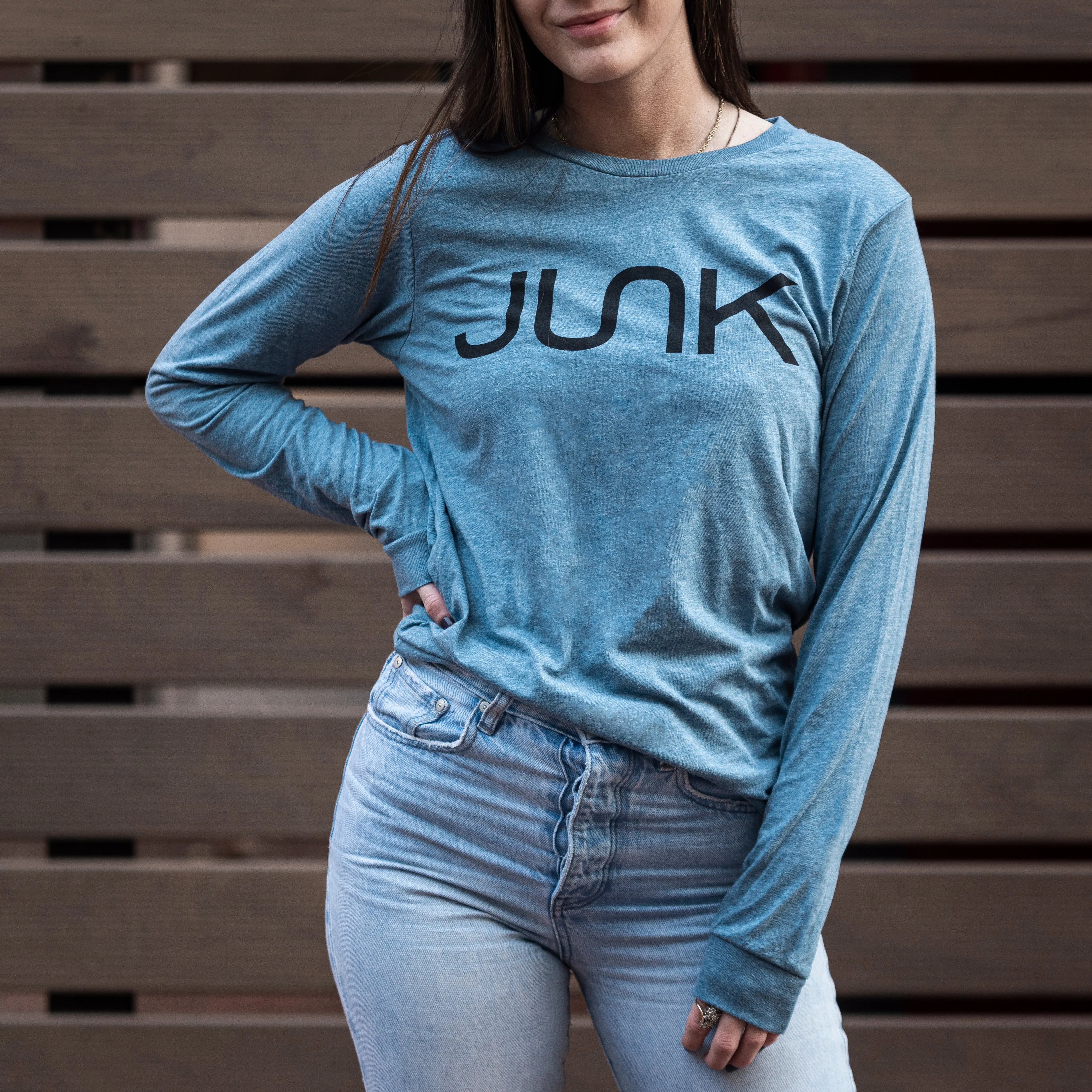 JUNK Tri-Blend Gray Long Sleeve sold by JUNK Brands product image thumbnail 3
