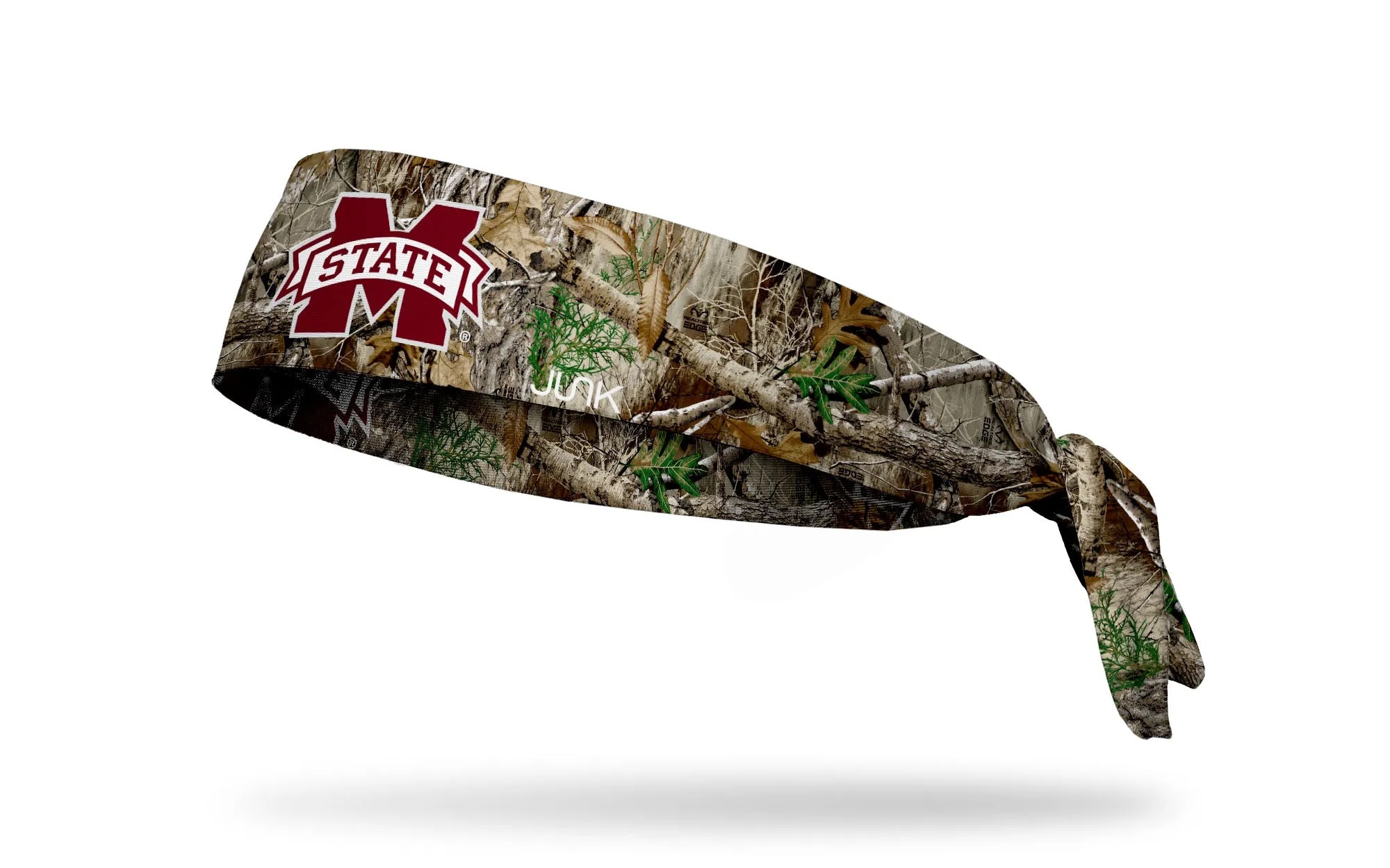 Mississippi State University: Logo Realtree Edge Flex Tie Headband sold by JUNK Brands