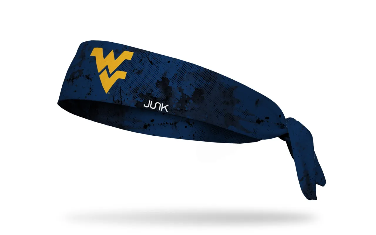 West Virginia University: Grunge Navy Flex Tie Headband sold by JUNK Brands