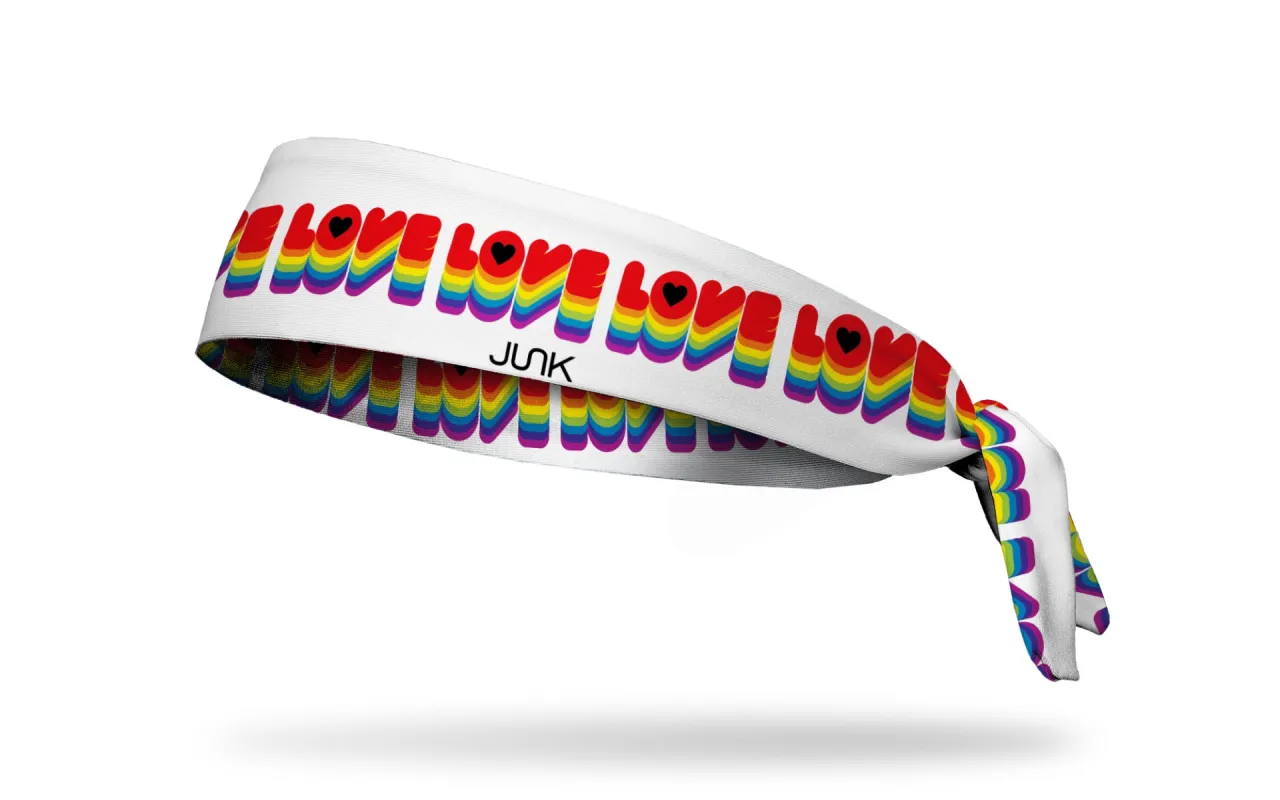 Love Love Love Flex Tie Headband sold by JUNK Brands