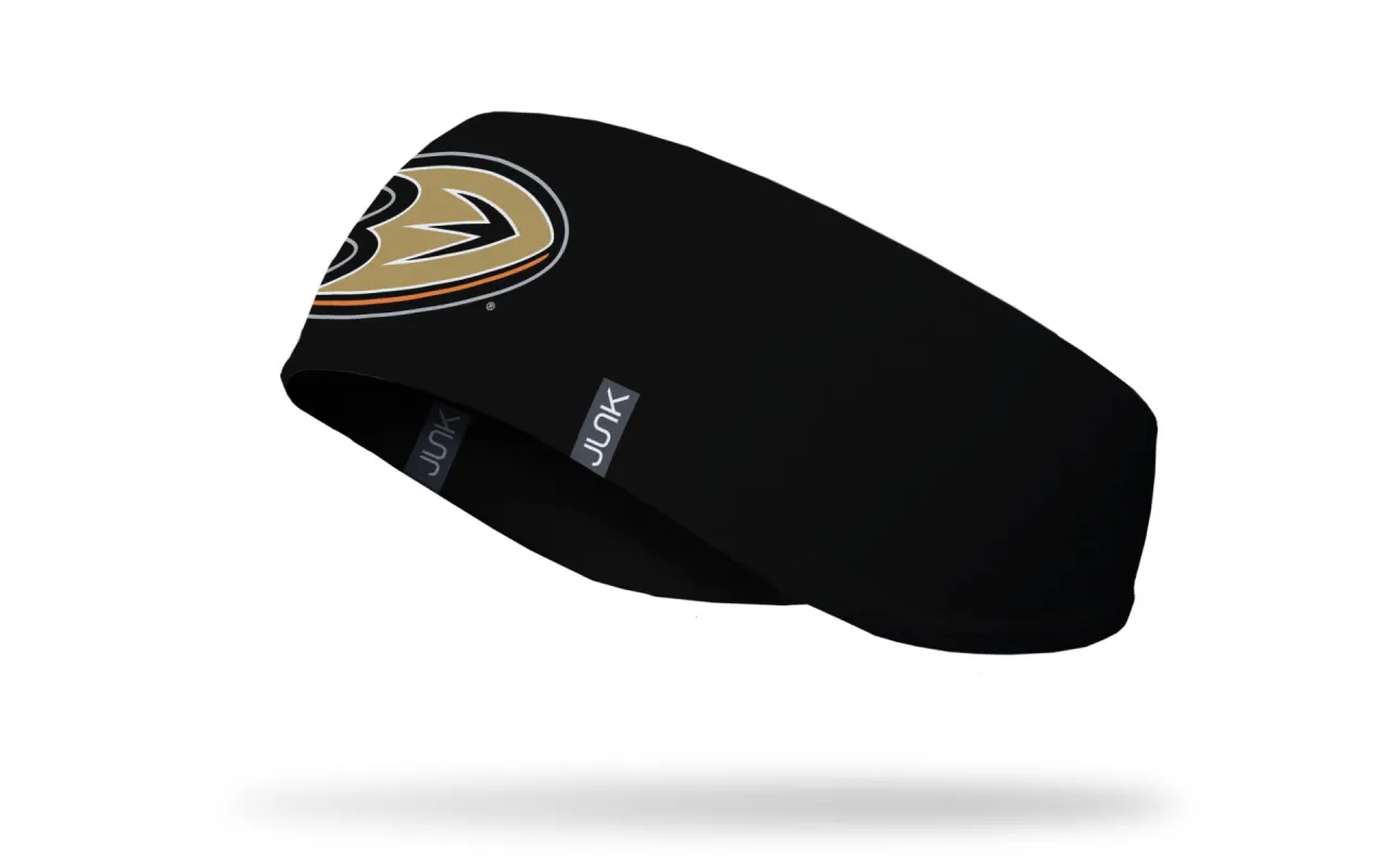 Anaheim Ducks: Logo Black Ear Warmer sold by JUNK Brands