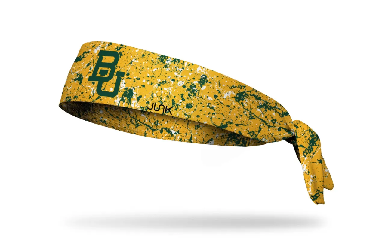 Baylor University: Splatter Gold Flex Tie Headband sold by JUNK Brands