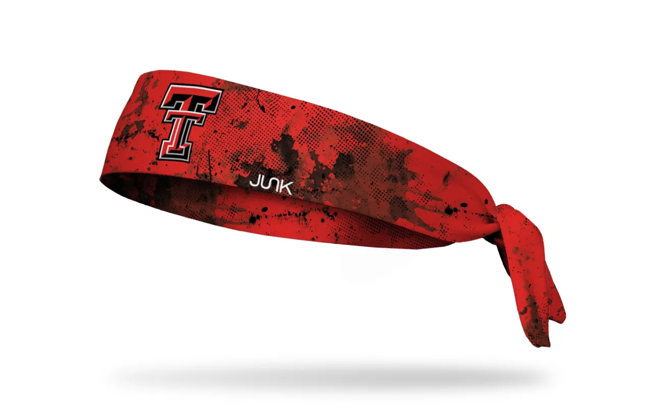 Texas Tech University: Grunge Red Flex Tie Headband sold by JUNK Brands