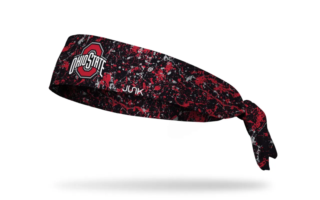 Ohio State: Splatter Black Flex Tie Headband sold by JUNK Brands