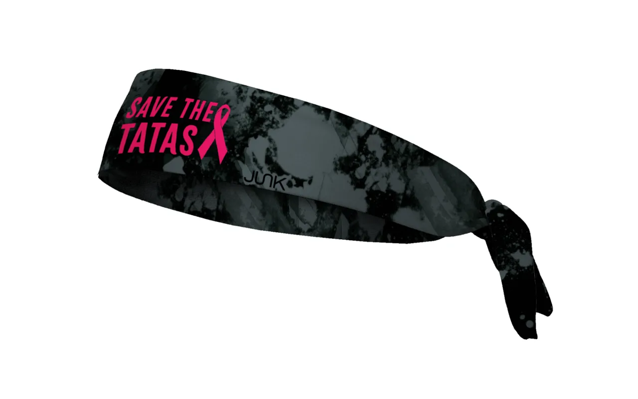 Save the Tatas Flex Tie Headband sold by JUNK Brands