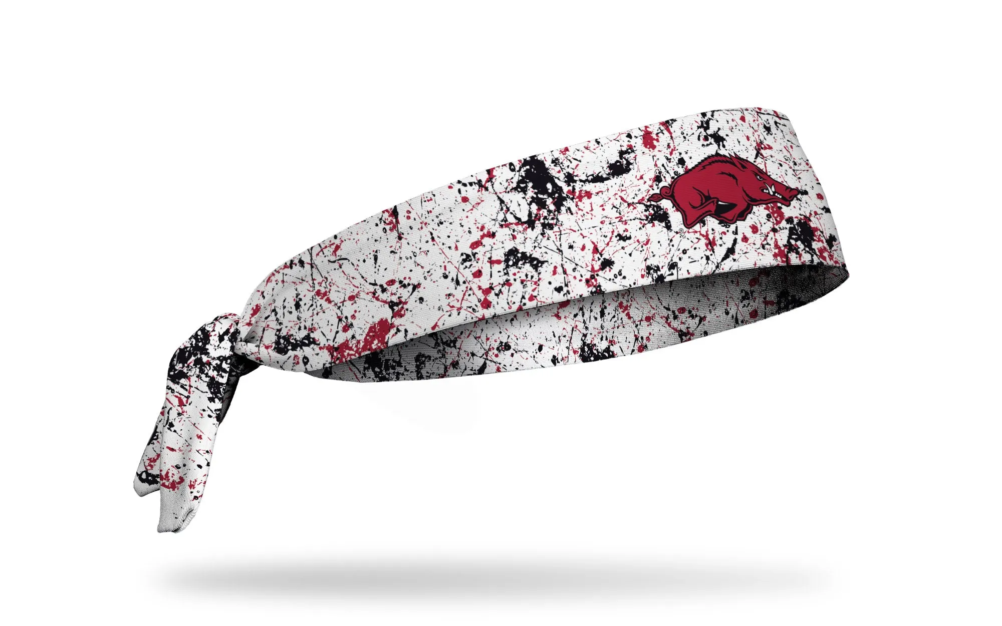 University of Arkansas: Splatter White Flex Tie Headband sold by JUNK Brands product image thumbnail 2
