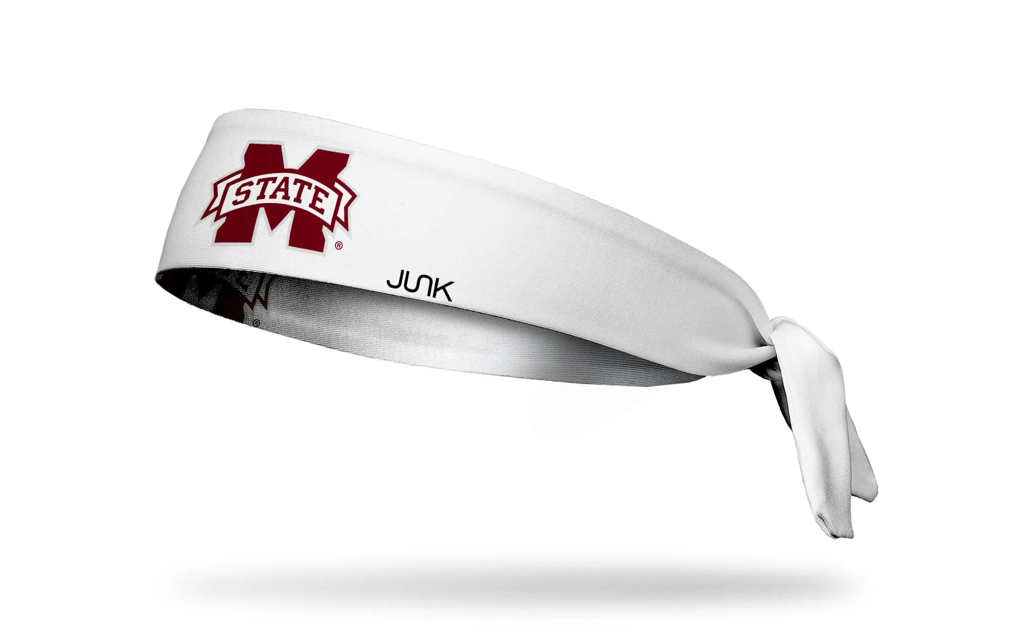 Mississippi State University: Logo White Flex Tie Headband sold by JUNK Brands