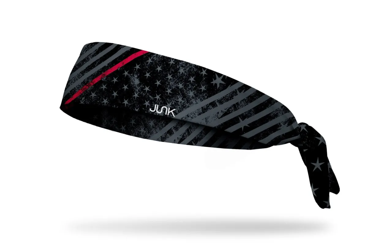 Night Watch - Thin Red Line Tie Headband sold by JUNK Brands