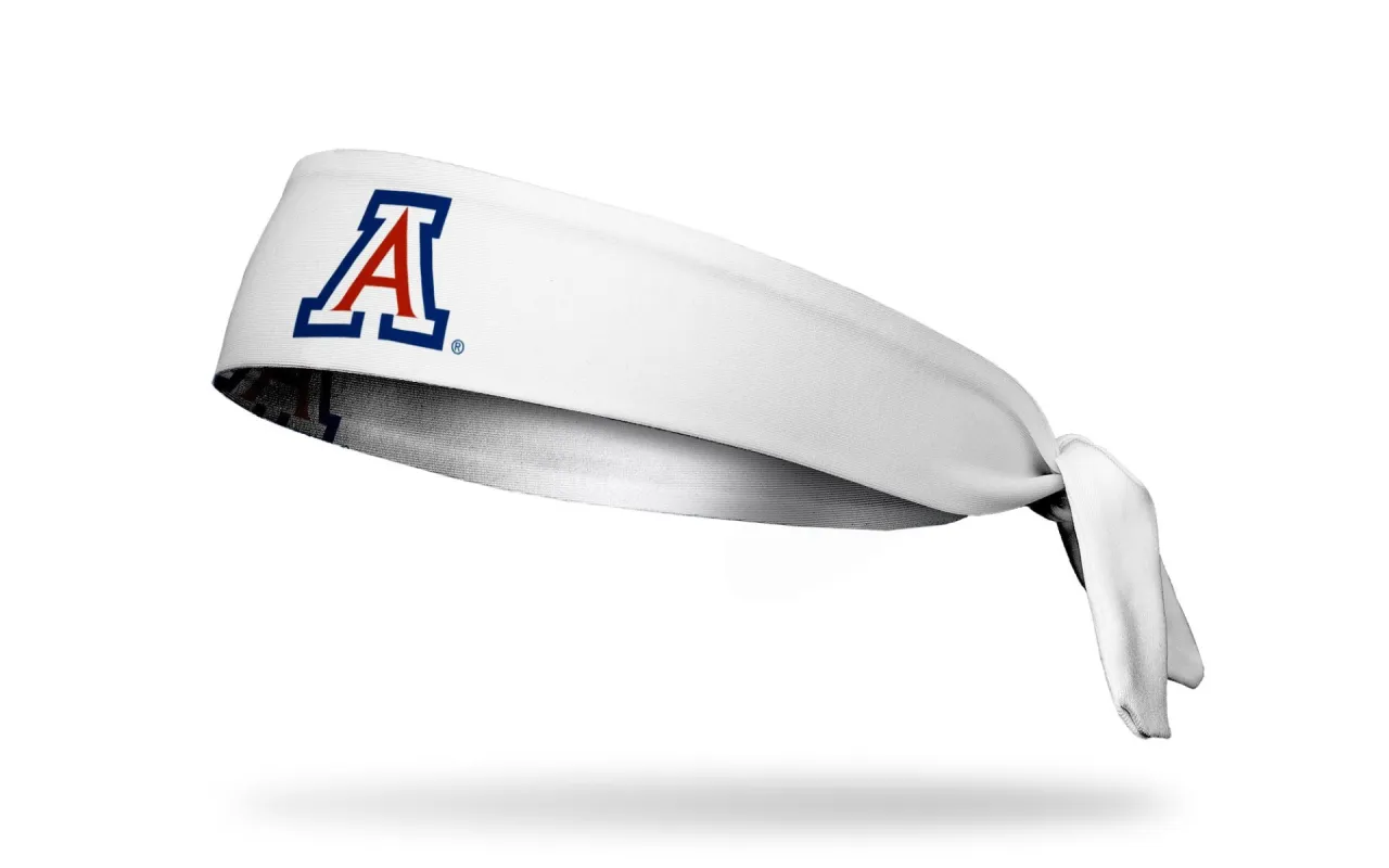 University of Arizona: A Logo White Flex Tie Headband sold by JUNK Brands