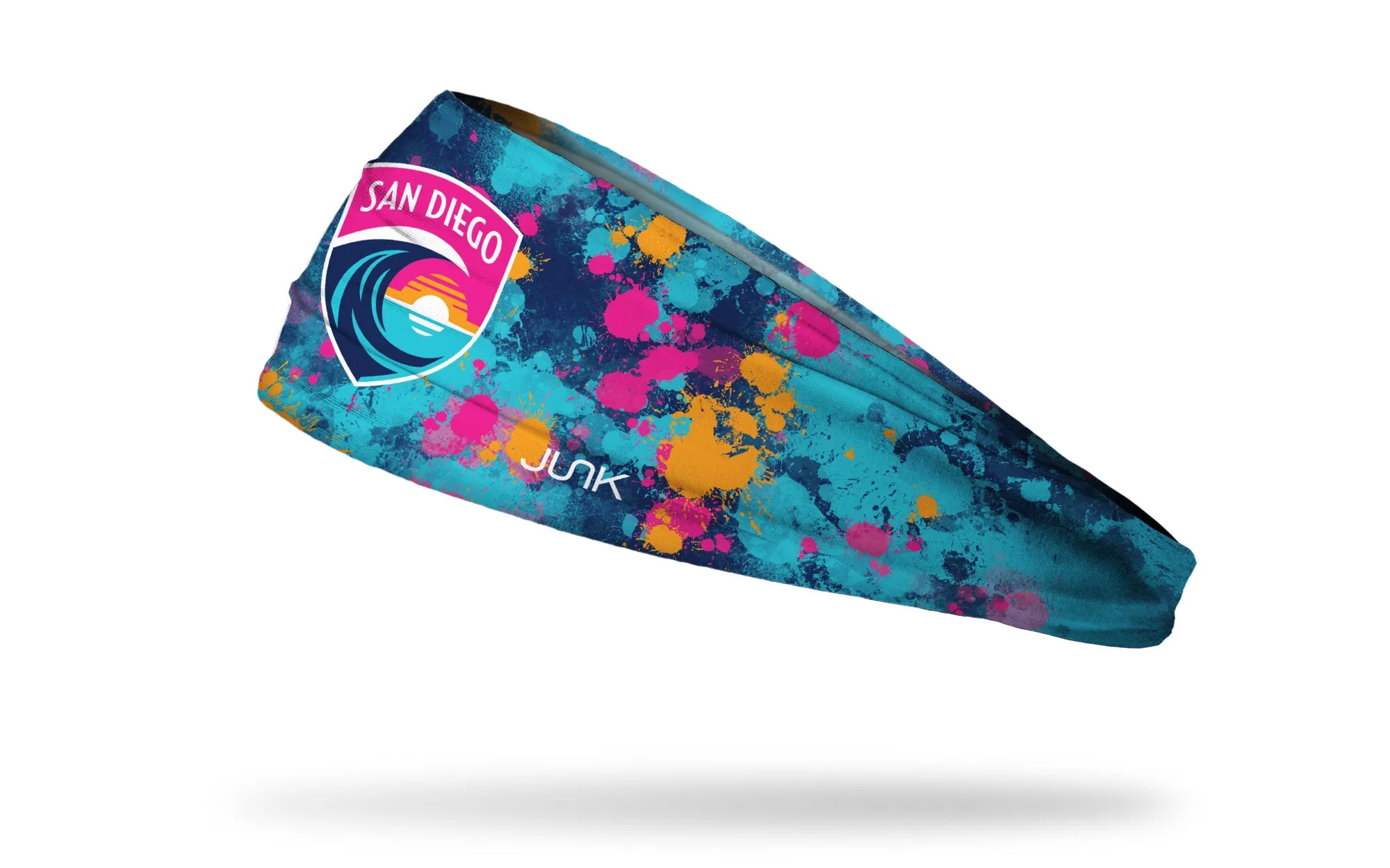 San Diego Wave FC: Splatter Big Bang Lite Headband sold by JUNK Brands