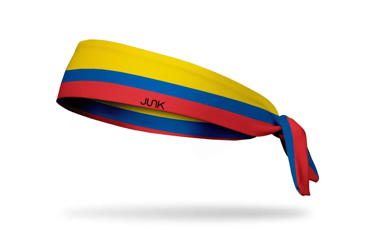 Colombia Flag Flex Tie Headband sold by JUNK Brands