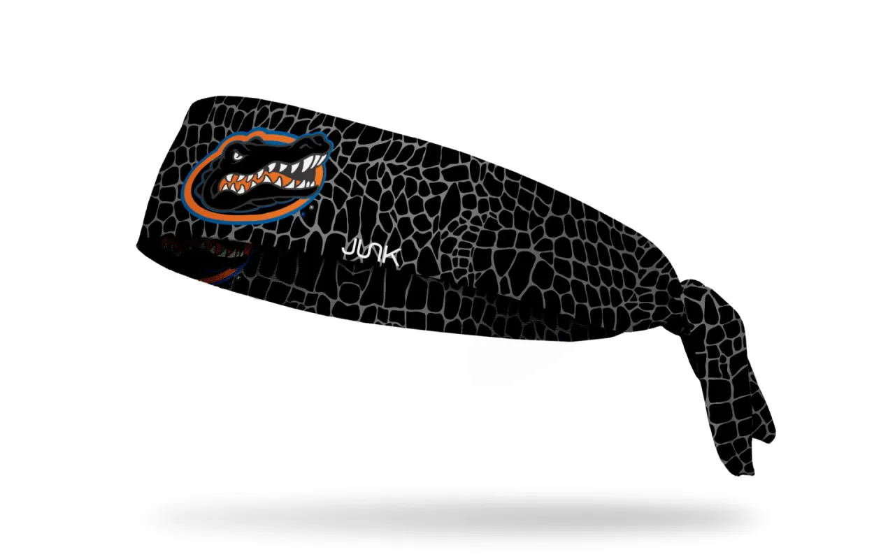 University of Florida: Gator Skin Black Flex Tie Headband sold by JUNK Brands