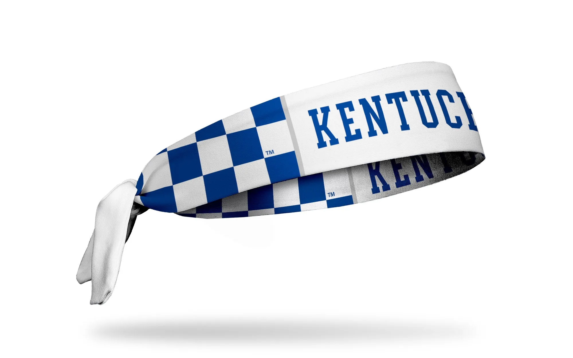 University of Kentucky: Checkered White Flex Tie Headband sold by JUNK Brands product image thumbnail 2