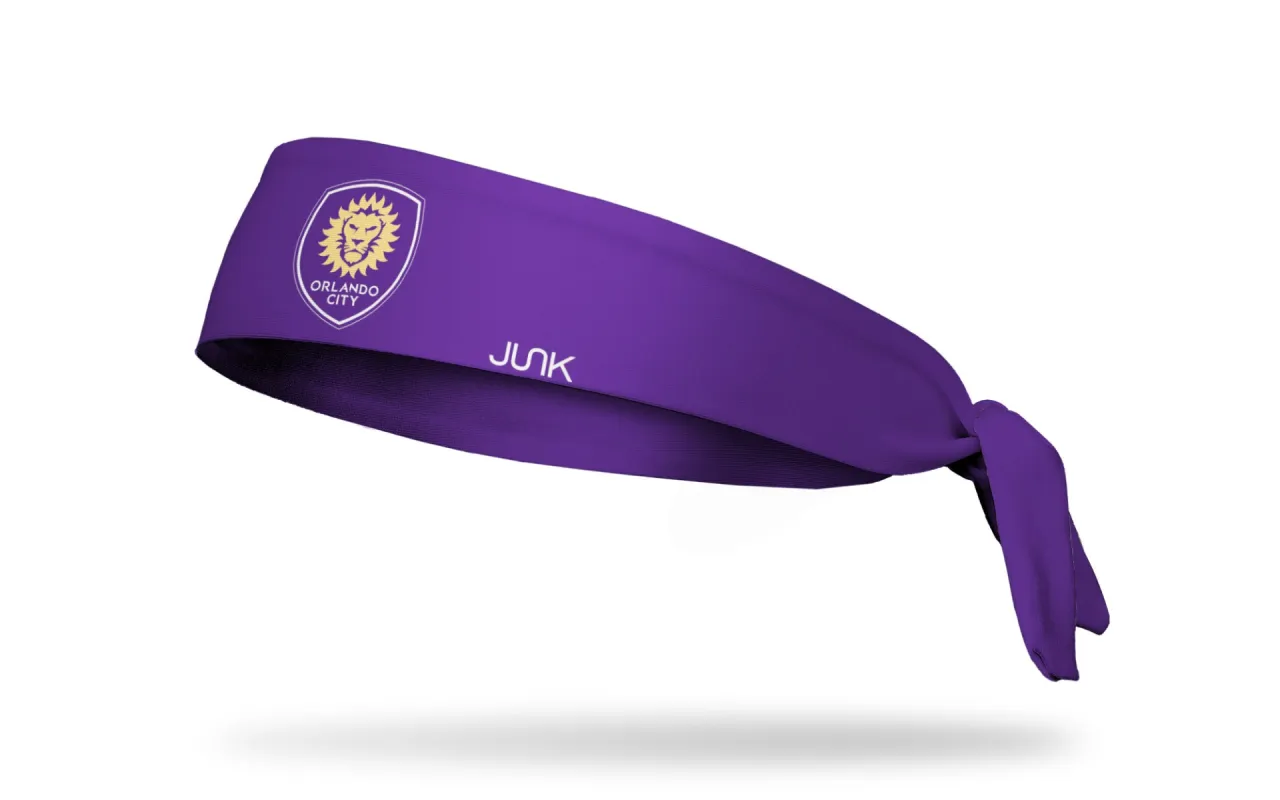Orlando City: Logo Purple Flex Tie Headband made by JUNK Brands