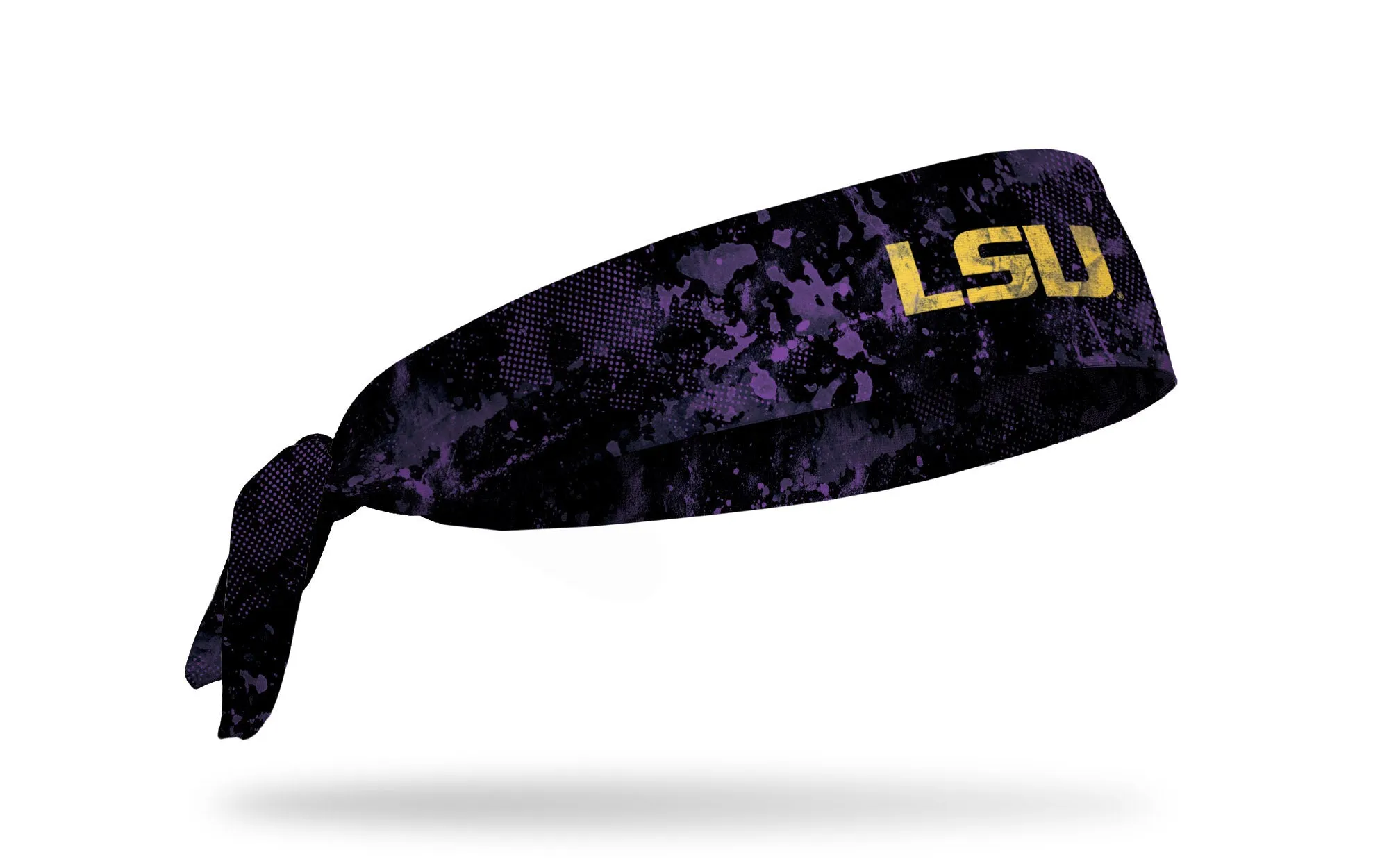 Louisiana State University: Grunge Black Flex Tie Headband sold by JUNK Brands product image thumbnail 2