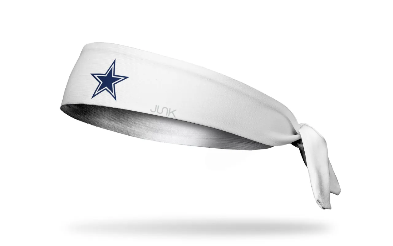 Dallas Cowboys: Logo White Flex Tie Headband made by JUNK Brands
