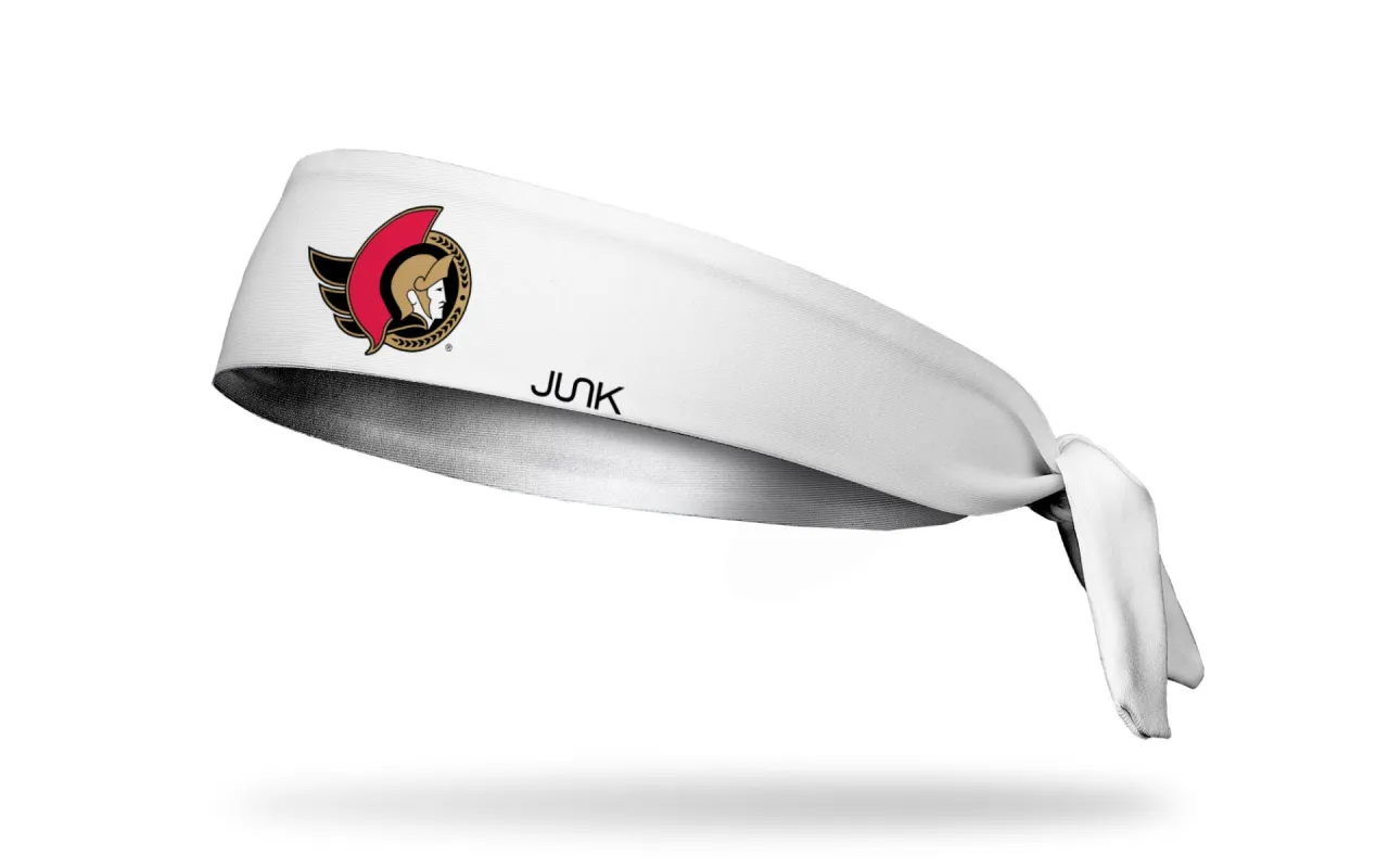 Ottawa Senators: Logo White Flex Tie Headband sold by JUNK Brands