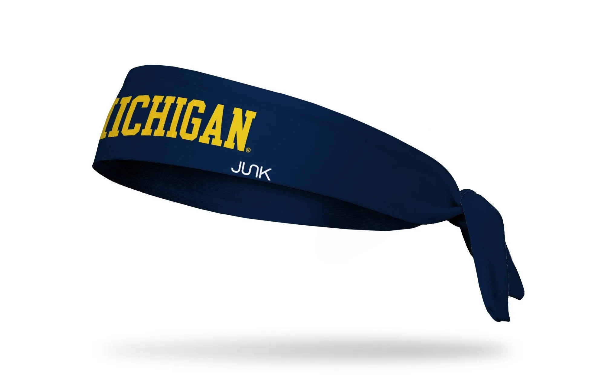 University of Michigan: Wordmark Blue Flex Tie Headband sold by JUNK Brands