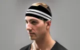 Varsity Stripe (Black) Big Bang Lite Headband sold by JUNK Brands