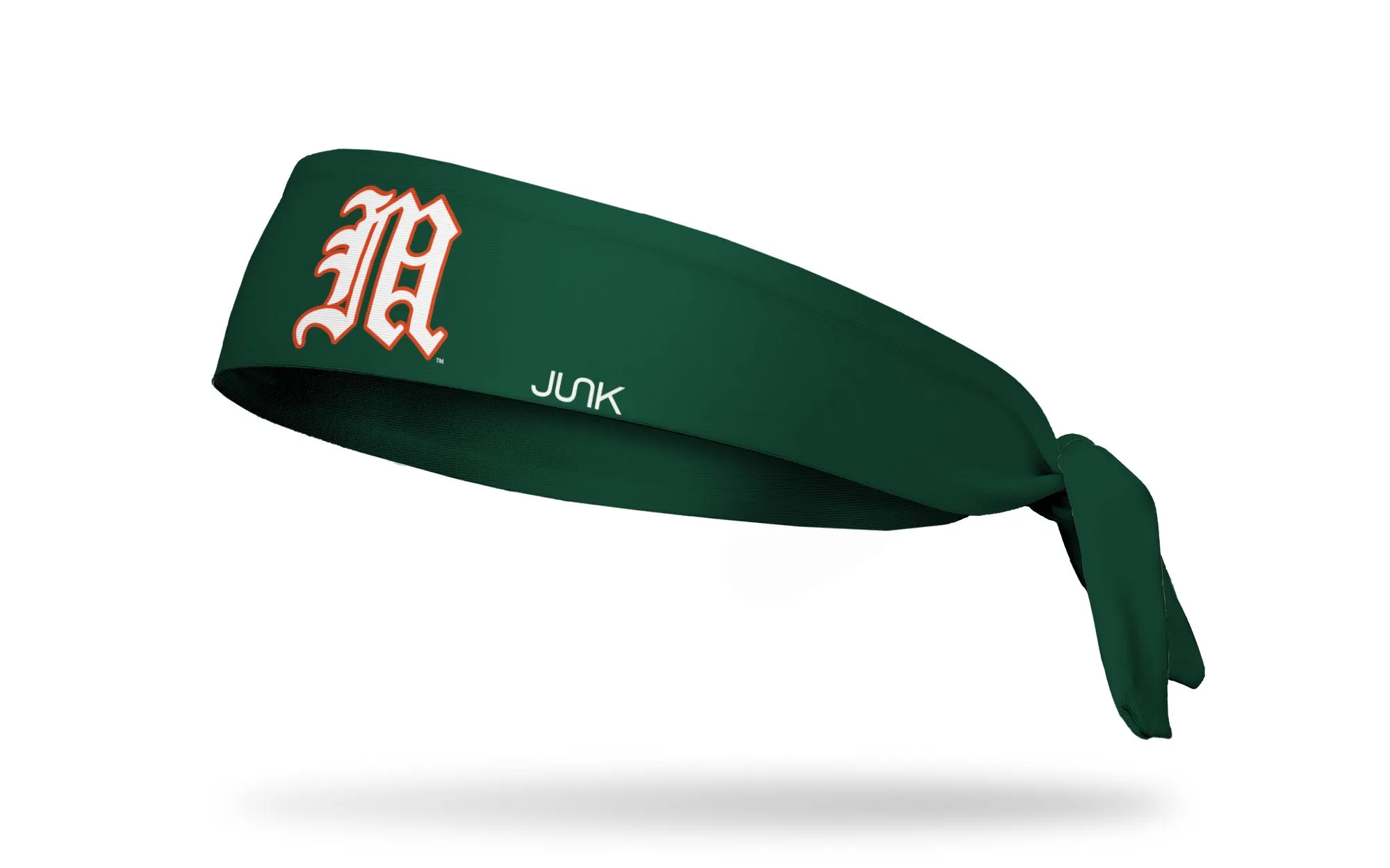 University of Miami: Baseball M Flex Tie Headband sold by JUNK Brands