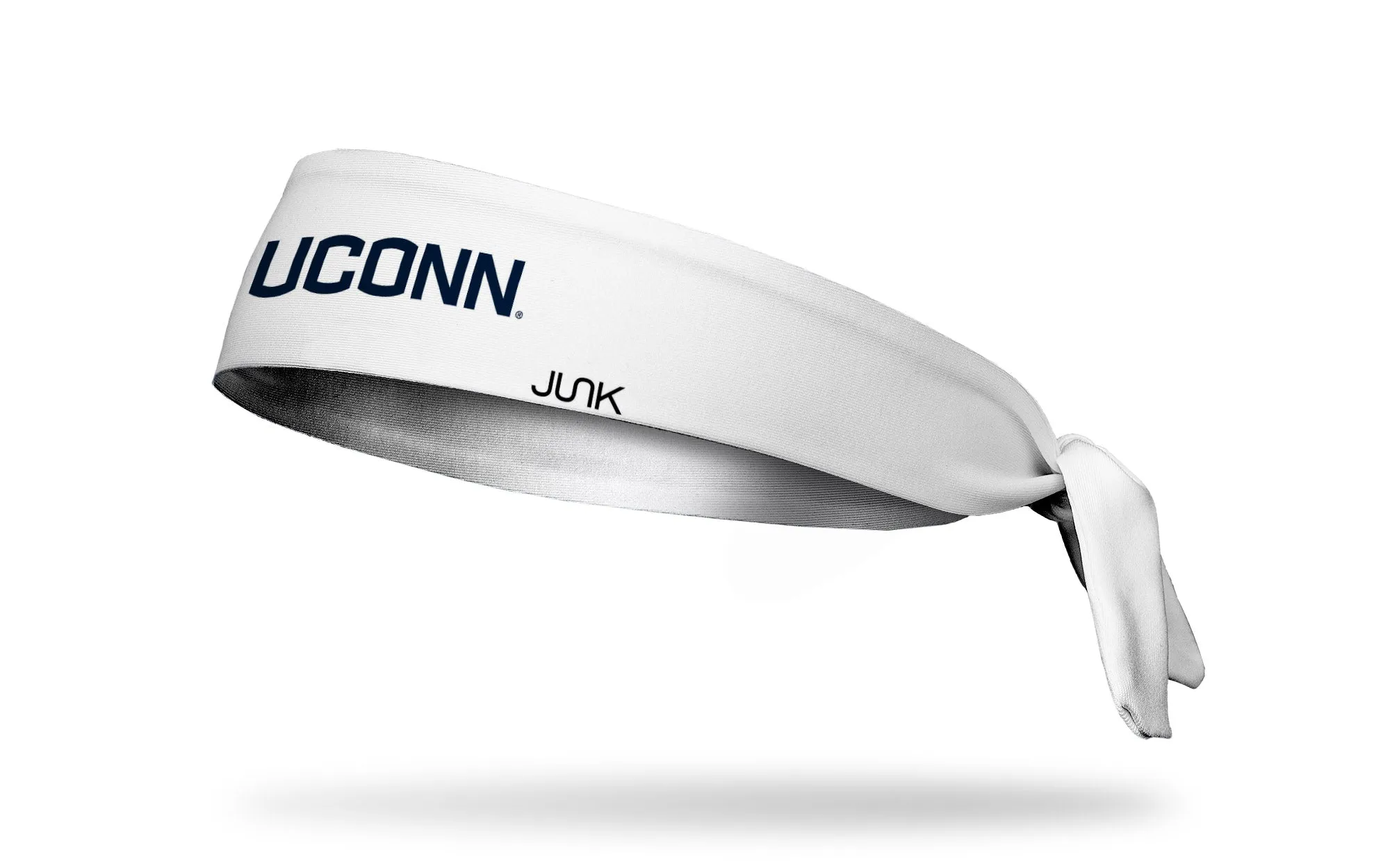 University of Connecticut: White Logo Flex Tie Headband sold by JUNK Brands