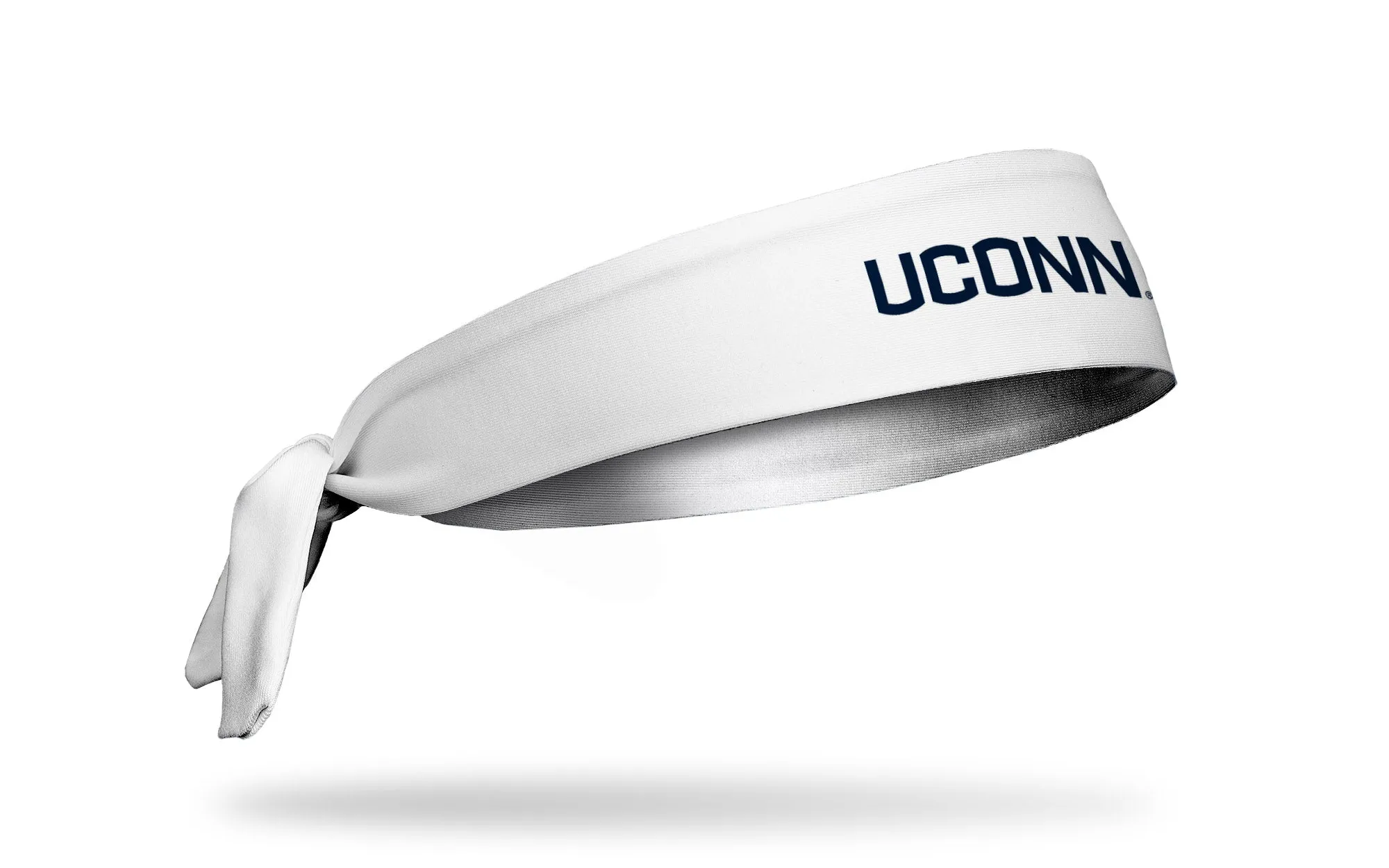 University of Connecticut: White Logo Flex Tie Headband sold by JUNK Brands product image thumbnail 2