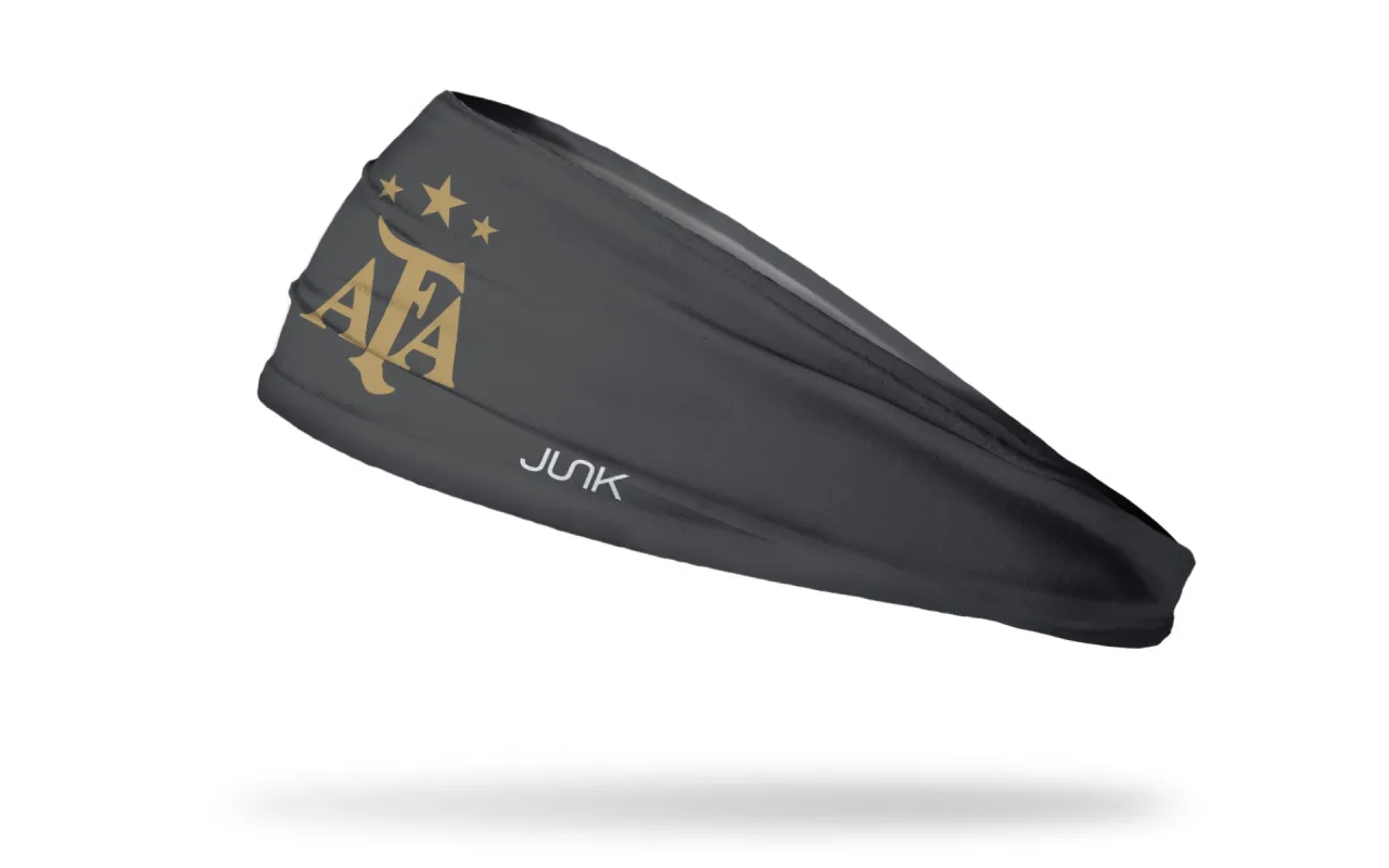 Argentine Football Association: Logo Gray Big Bang Lite Headband sold by JUNK Brands