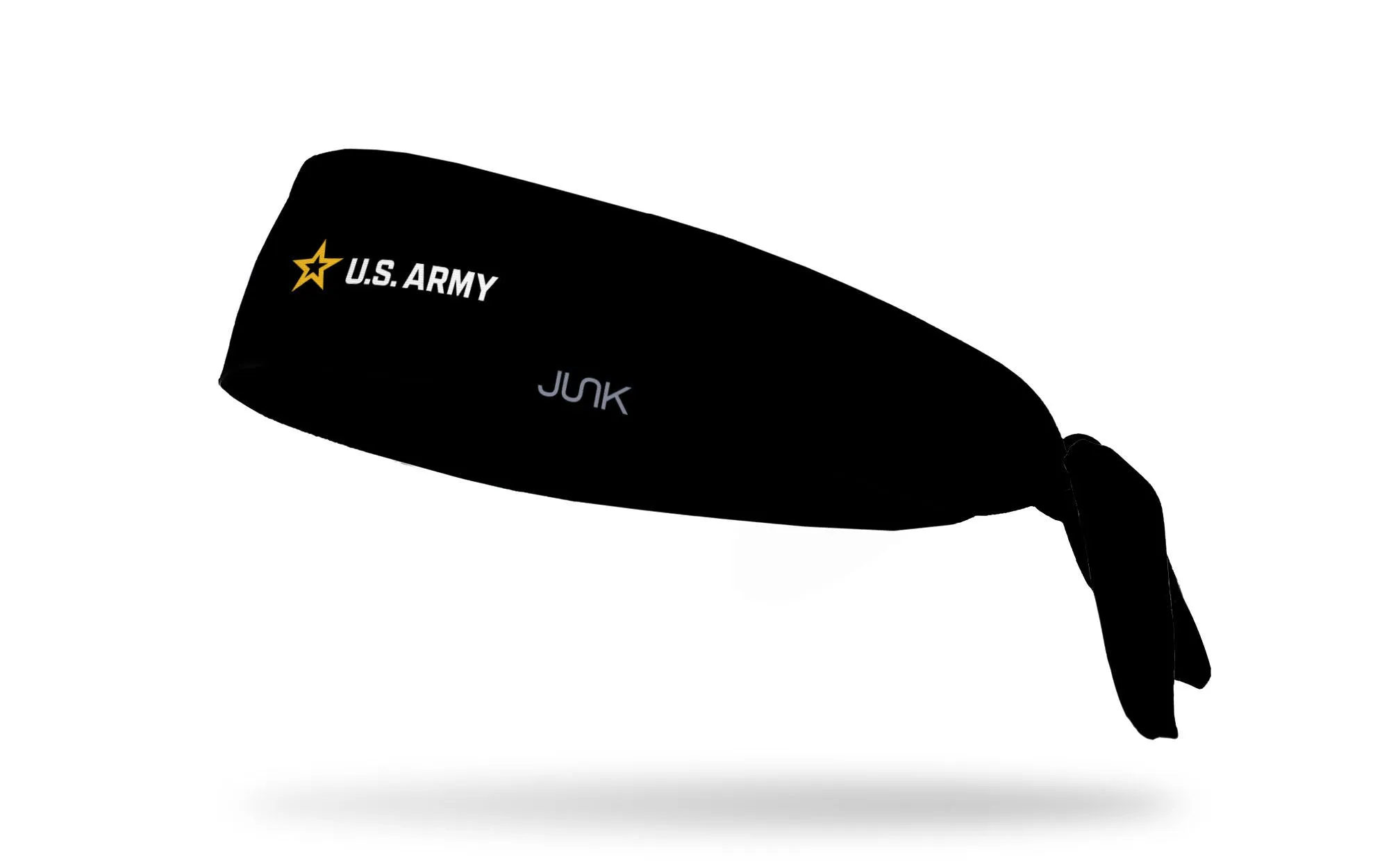 Army: Wordmark Black Flex Tie Headband sold by JUNK Brands
