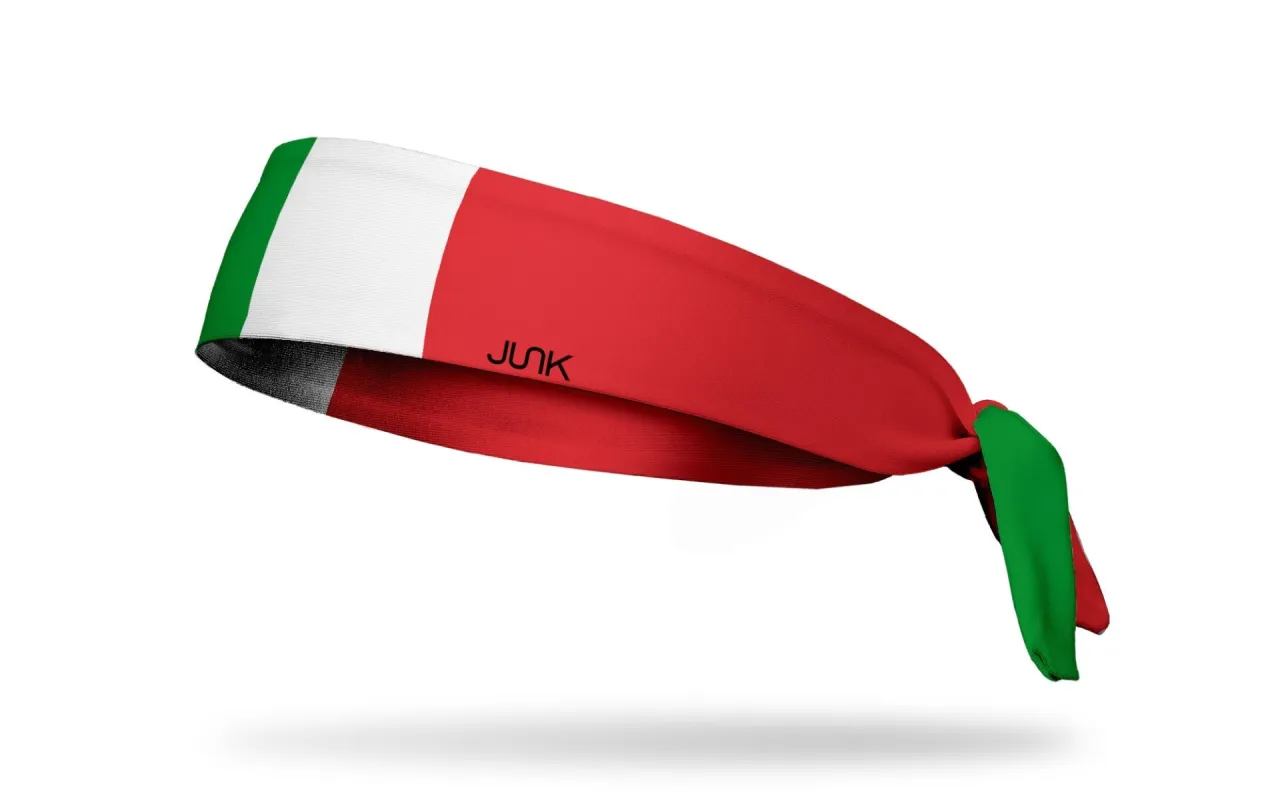 Italy Flag Tie Headband sold by JUNK Brands