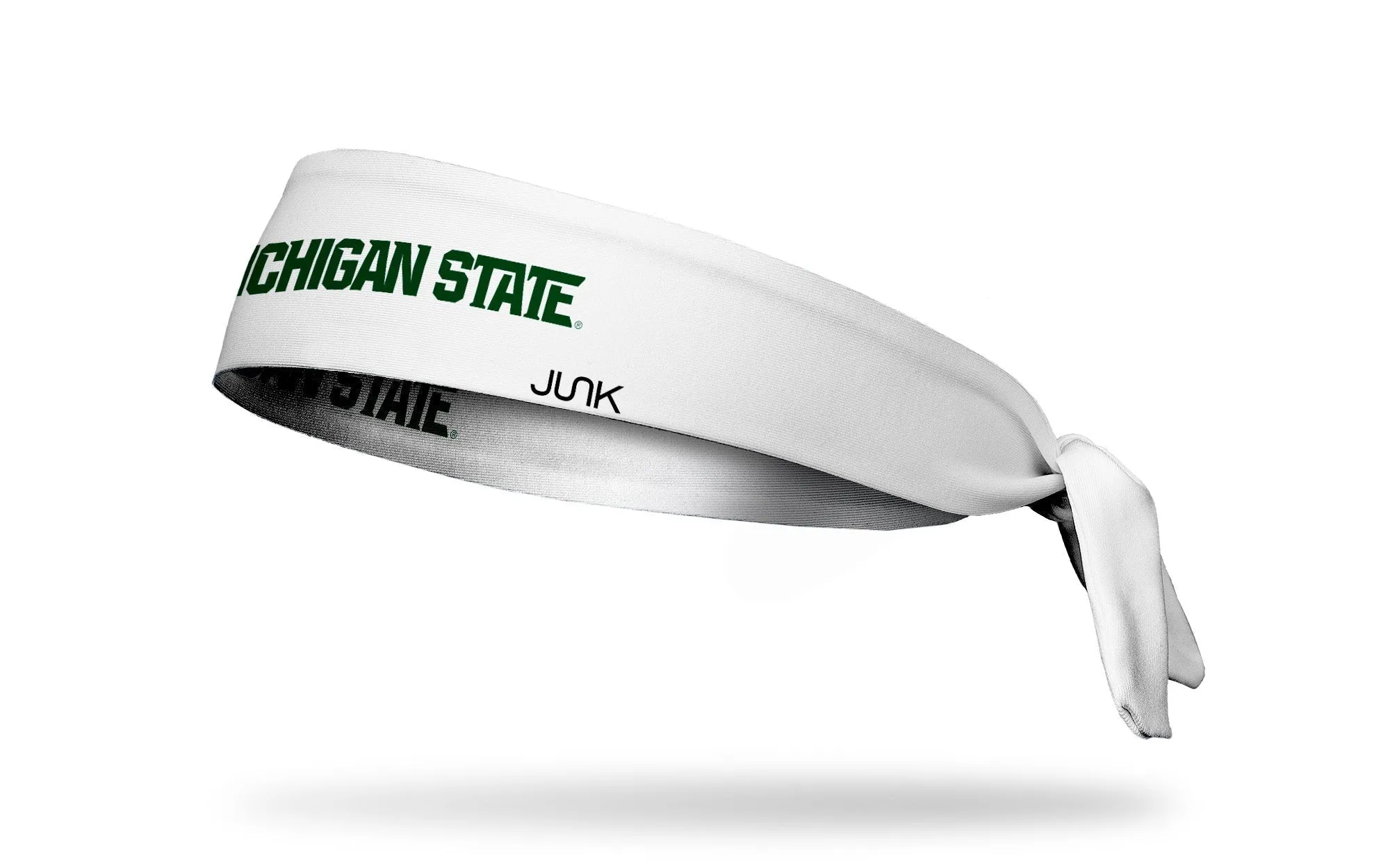 Michigan State University: Wordmark White Flex Tie Headband sold by JUNK Brands