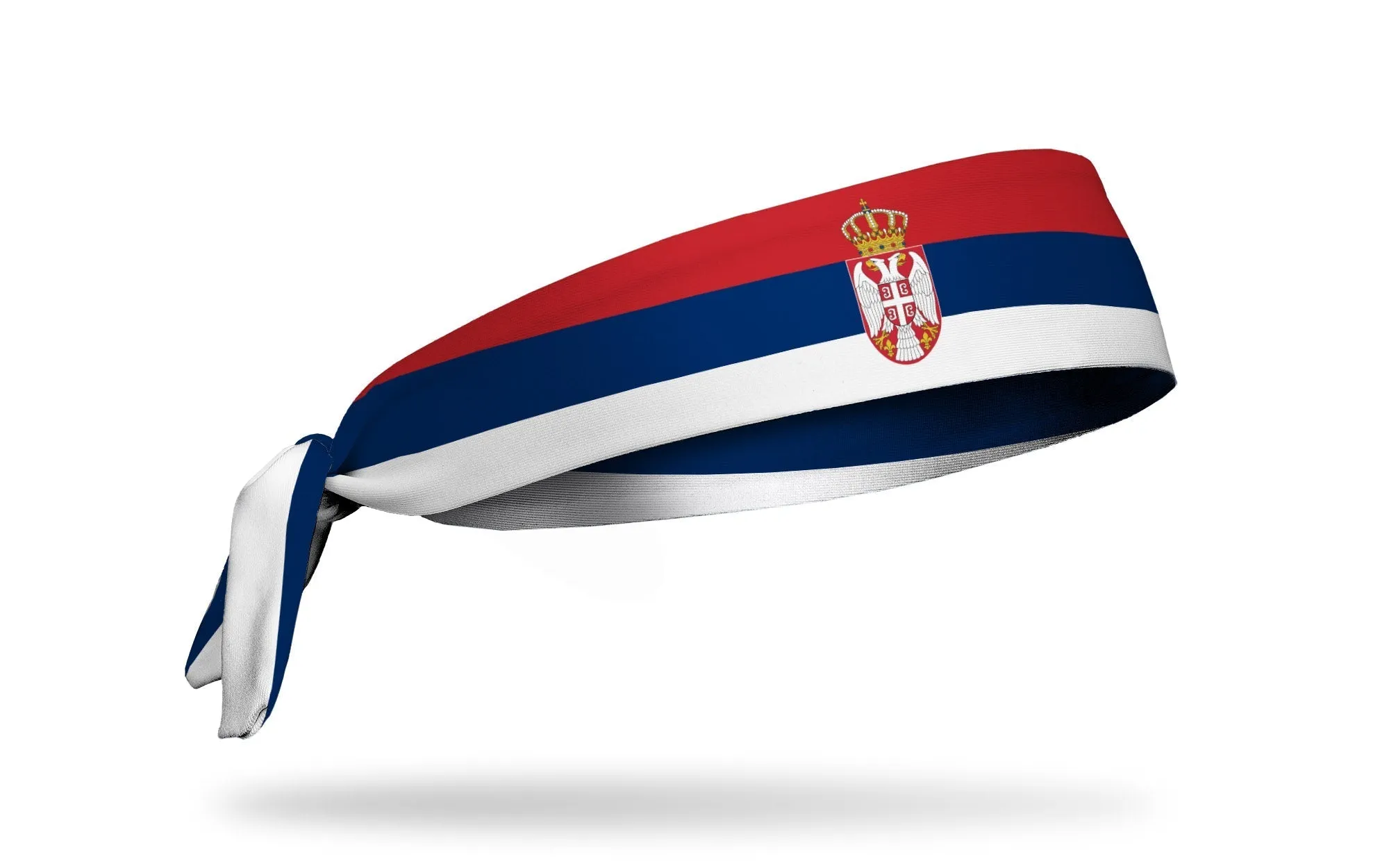 Serbia Flag Flex Tie Headband sold by JUNK Brands