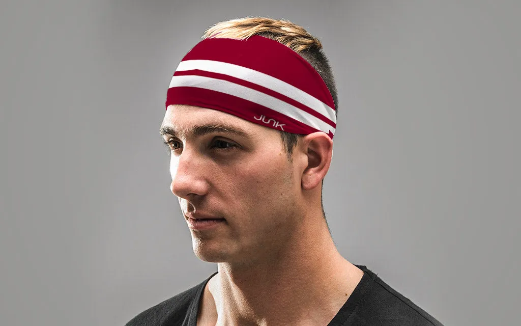 Varsity Stripe (Maroon) Big Bang Lite Headband sold by JUNK Brands product image thumbnail 4