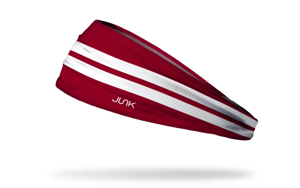 Varsity Stripe (Maroon) Big Bang Lite Headband sold by JUNK Brands