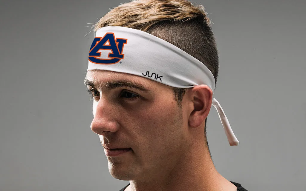 Auburn University: Logo White Flex Tie Headband sold by JUNK Brands product image thumbnail 4